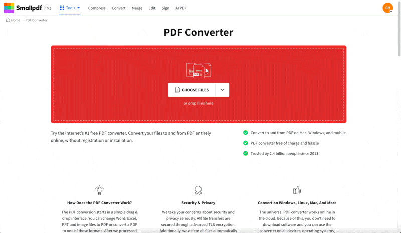 Convert your JPG to PPT in under a minute with Smallpdf