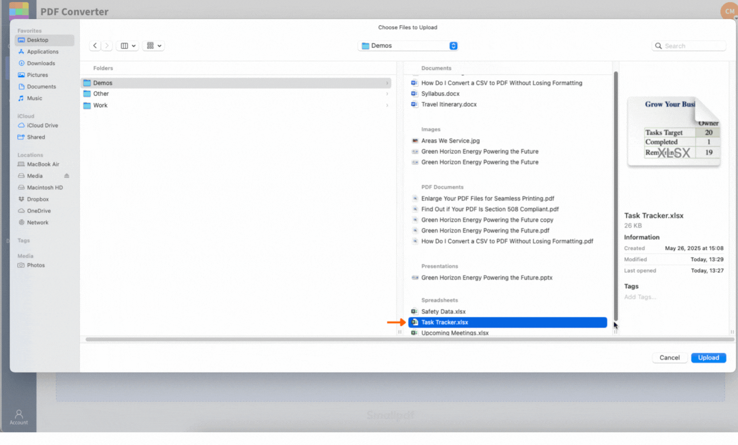 Convert Excel to Word in just a few clicks